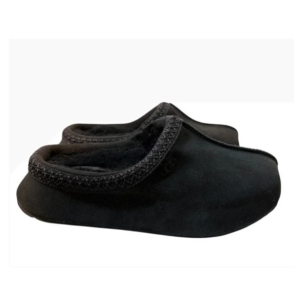 UGG Pierside Tasman Slipper Black Suede Shearling Lined Women's Size 8 Cozy Warm - Picture 2 of 8